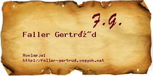 Faller Gertrúd névjegykártya